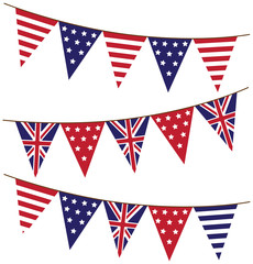 Fototapeta premium America and England garland