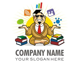 yoga, hermit, ascetic application character image vector