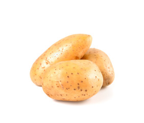 Fresh Potatoes isolated on white background