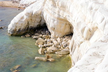 Landslide in the sea, Scala dei Turchi, Agrigento