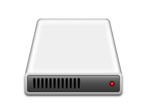 Hard disk drive icon, vector illustration