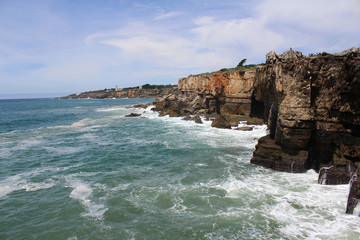 Fototapeta na wymiar Cliff and Sea, Cascais, Lisbon, Portugal