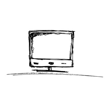 Sketch of a computer monitor