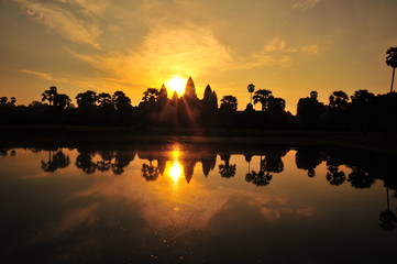 Angkor Wat Temple at Sunrise