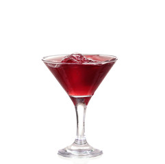 Wine collection - Splashing red wine in a glass. Isolated 