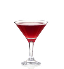 Wine collection - Splashing red wine in a glass. Isolated 