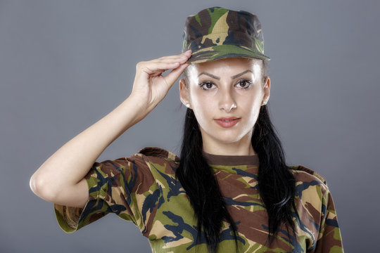 Army Soldier Swear Solemnly With Hand On Heart To Defend Country