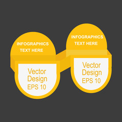 Colorful arrow number options banner. Vector illustration. 