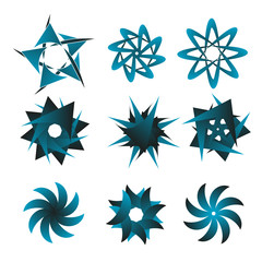 abstract stars for design