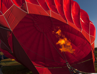 Inside in hot air ballon