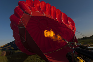 Obraz premium Inside in hot air ballon