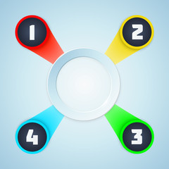 Obraz premium Colorful Shiny Infographic Elements.