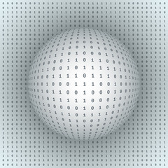 Abstract Sphere on Binary Background