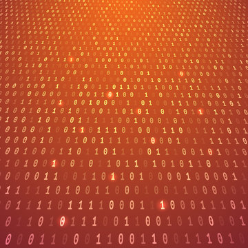 Yellow Orange Abstract Binary Background