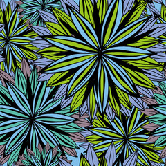 Hand drawing flowers.