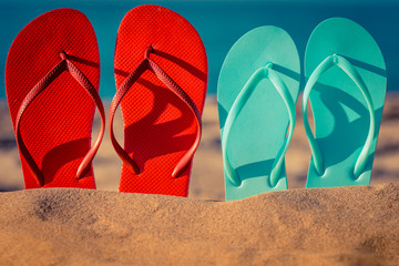 Flip-flops on the sand