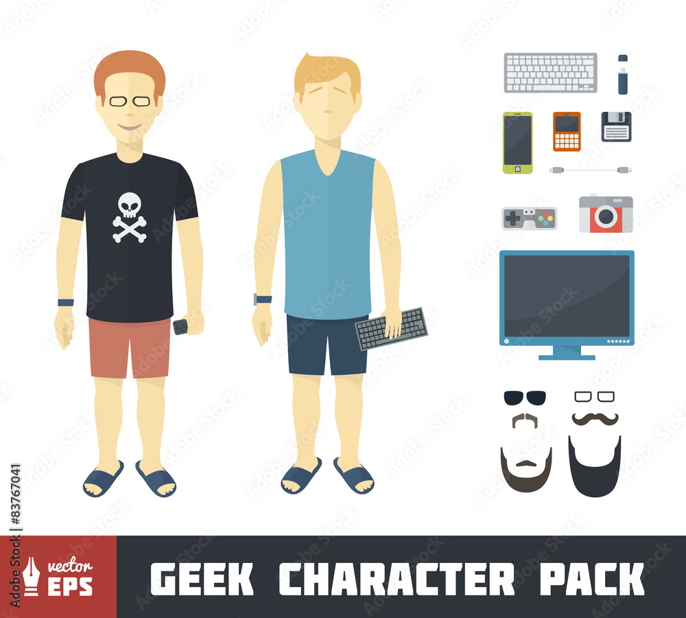 Poster geek character set