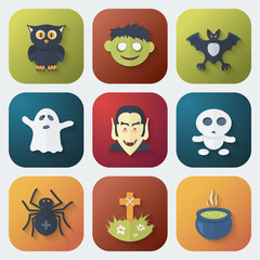 Obraz premium Halloween Icons Set
