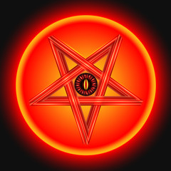 The Eye of Satan in  Metal Pentagram.