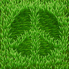 Pacific symbol on green grass