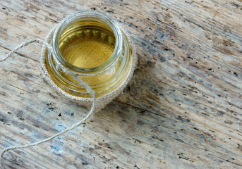 Coconut oil, essential oil, organic cosmetic