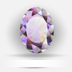 purple amethyst, topaz, diamond glitter on a white background wi