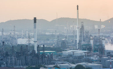 Fototapeta premium Light of petrochemical industry power station