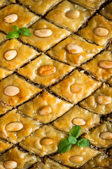 Baklava with almonds