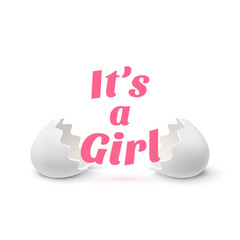 Its a girl. Template for baby shower celebration.