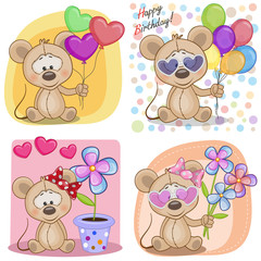 Fototapeta premium Set of Birthday Cards