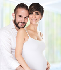 Fototapeta na wymiar Pregnant woman with husband