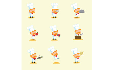 Chef Mascot Set 1