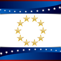 Patriotic Star Background Icon