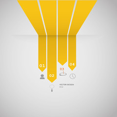 Minimal infographics arrows design. Vector