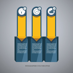 Colorful arrow number options banner. Vector illustration