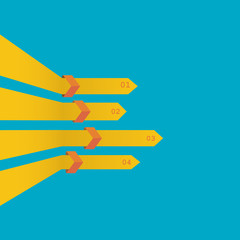 arrow info elements. Origami style.