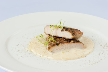 Grilled Pork with Lemon Sauce