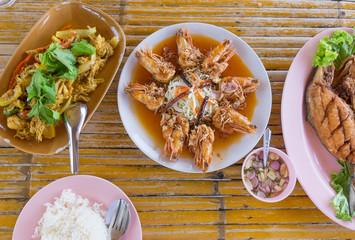 Thai style seafood with rice