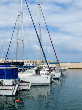 Yachts in Port of Old Jaffo
