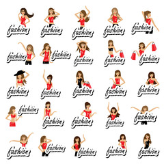 Fashion Women - Isolated On White Background - Vector Illustration, Graphic Design Editable For Your Design