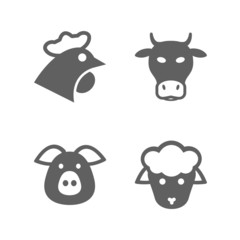 meat gray icons