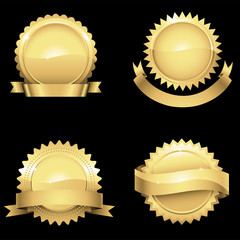Glossy Gold Seals  © Giraphics