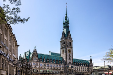 Fototapeta na wymiar Hamburg town hall (Rathous), Germany