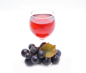 Glass of grapes juice