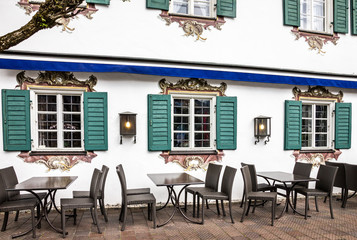 Street cafeteria in Oberammergau, Germany