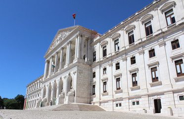 Fototapeta na wymiar Portuguese Parliament Building, Lisbon, Portugal 