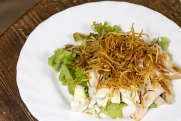 Salad with egg and vegetables