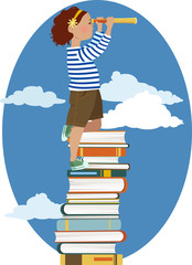 Naklejka premium Young reader