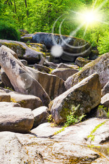 Fototapeta premium large rocky boulders