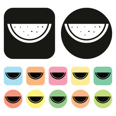 Watermelon icon. Fruit icon